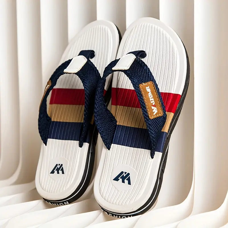 Men's Trendy Colour Block Flip Flops