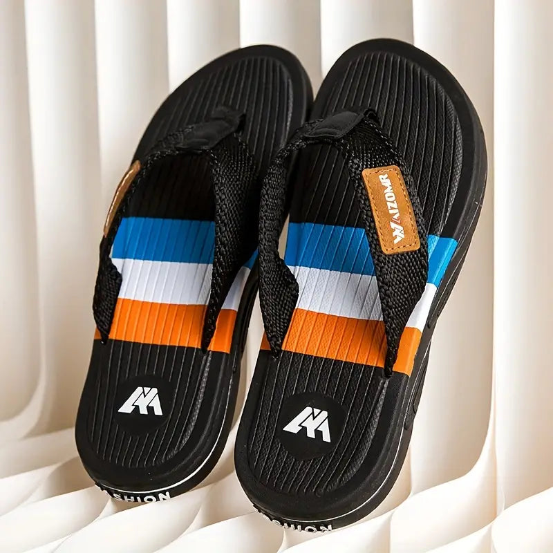 Men's Trendy Colour Block Flip Flops